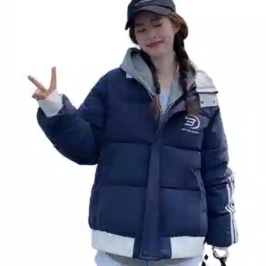 柏黛妃 美式面包服长袖通勤棉服 女款