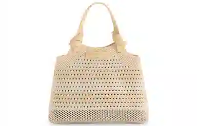 CHARLESKEITH PU ckTote WhiteMultiSand