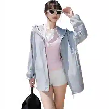 黑恐龙 潮牌夏季百搭休闲宽松舒适柔软亲肤户外运动时尚长袖连帽 透气防晒服 男女同款