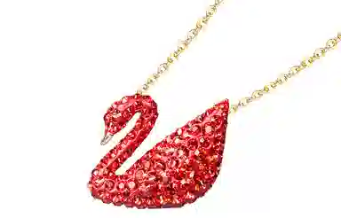Swarovski Iconic Swan Necklace Large Red