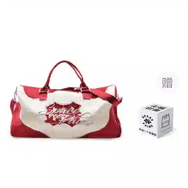 spare no pains Gym Bag Red White