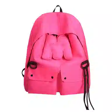 行途 高颜值大容量小众百搭设计旅行背包简约旅行书包 尼龙 双肩包 常规 男女同款情侣款 黄色/荧光绿/荧光粉