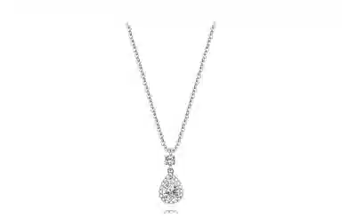 牧言 人鱼之泪 冷淡风气质简约小众设计高级感 光面立体闪耀灵动流苏水滴日常百搭锁骨链 合金 项链 女款