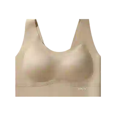 欧迪芬 无痕水晶纱细闪轻薄透气上托聚拢防下垂收副乳运动背心式字母设计夏季清凉款文胸 女款