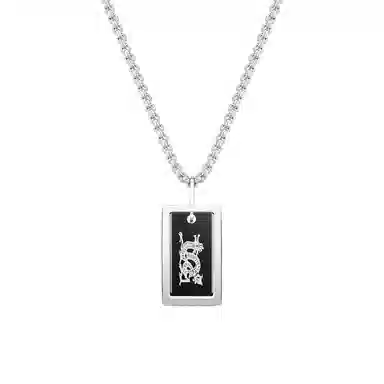 Cooraree Black Dragon Pendant Necklace