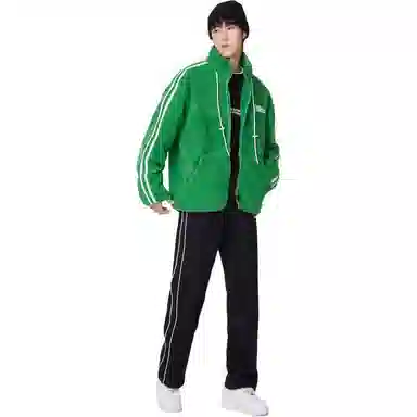 美特斯邦威 时尚潮酷立领拼接短款棉服 男款