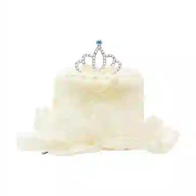 希铃 超级甜心生日蛋糕蕾丝花边侧边鸭嘴夹 棉麻 发夹 女款