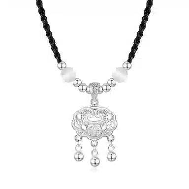 喜宝春花 一步一响平安锁转运诸事顺利平安喜乐新中式八方来财福禄吉祥小众诸事顺利 #好运 合金 项链 男女同款情侣款