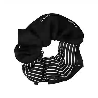 蒙妮 韩系气质 拼色条纹高级感 布艺 发圈 女款