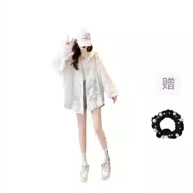 雾闪闪 宽松薄款休闲长袖雪纺衫 女款