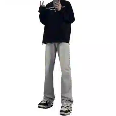 布客行 美式高街复古水洗做旧多种版型设计感百搭休闲裤牛仔裤 男女同款