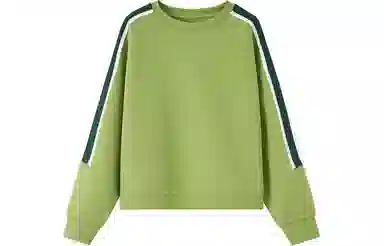 【dme】 套头圆领撞色宽松长袖卫衣 女款