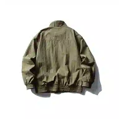 【dme】 潮流复古简约美式纯色立领宽松休闲基础款百搭时尚高品质情侣长袖夹克外套 男女同款