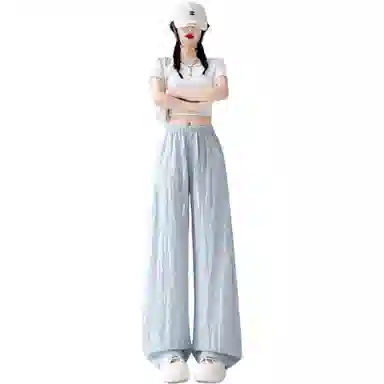 水中花 宽松舒适时尚阔腿休闲裤 女款
