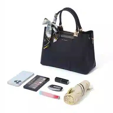 红蜻蜓 蕾丝绑带高级大气 商务通勤 牛皮 单肩斜挎手提包 中号 女款 多色