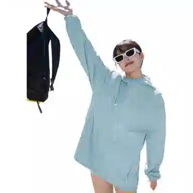 黑恐龙 潮牌夏季百搭休闲宽松舒适柔软亲肤户外运动时尚长袖连帽 透气防晒服 男女同款
