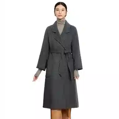 富铤 纯色翻领气质大衣 女款