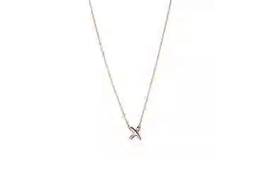 Tiffany & Co. X Pendant Necklace Rose Gold