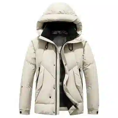 鸭鸭 短款时尚百搭连帽加厚羽绒服 男款