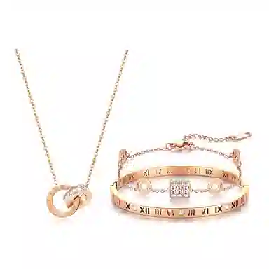 尚先生 小蛮腰系列 轻奢罗马数字经典时来运转高级感通勤百搭锁骨链 钛钢 项链 女款