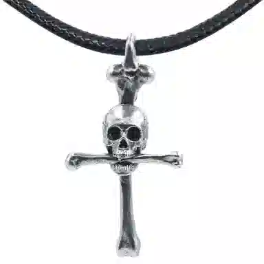 【可定制刻字】 白木黑冰 十字架骷髅 新中式潮流原创小众设计高级感 银合金 项链 男款 礼盒