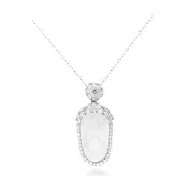 幸囍礼 金枝玉叶树叶 新中式国风叶子 轻奢温柔优雅气质颈链 玉髓 玉石项链 女款