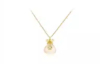 水贝之星 玲珑福袋 国潮复古新中式精致萌趣可爱招财纳福闪耀灵动聚宝铜钱转运珠锁骨链 合金 项链 男女同款情侣款