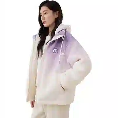 鸭鸭 渐变加厚保暖韩系可爱防风连帽长袖羽绒服 女款