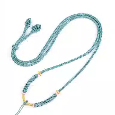 谧月珠宝 平安纳福 国潮风轻奢精致大气简约创意设计高级感手工八股编织绳幸福美满百搭必备饰品 编绳 项链 男女同款情侣款