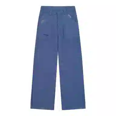 花蔓色 宽松中腰适中直筒牛仔裤 女款