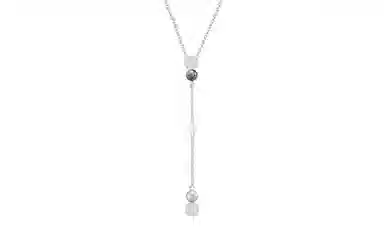 Swarovski Lollipop Y Necklace Platinum Plated