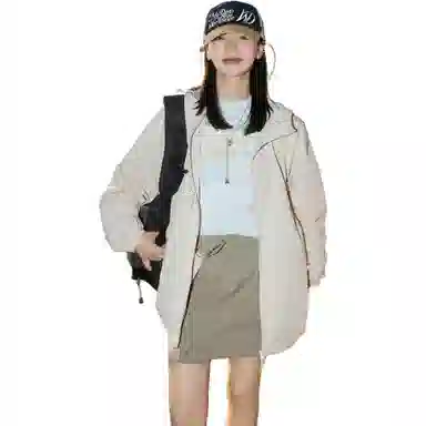 黑恐龙 潮牌夏季百搭休闲宽松舒适柔软亲肤户外运动时尚长袖连帽 透气防晒服 男女同款