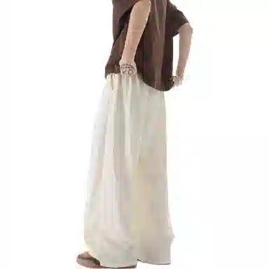 哲源 美式复古纯色简约直筒休闲裤 男女同款