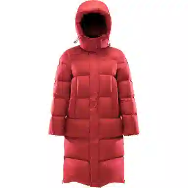 羽物 白鸭绒抗寒超厚过膝中长款羽绒服 男女同款