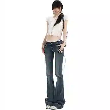 淑好百 百搭简约舒适时尚牛仔裤 女款