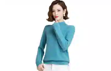 恒源祥 纯色圆领套头长袖羊绒衫 女款