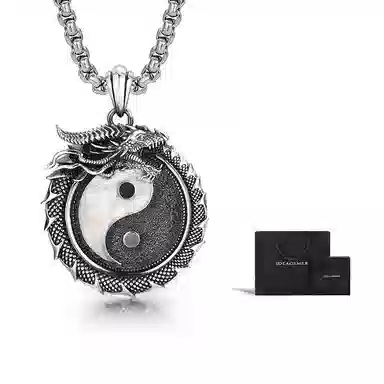 IDEAGEMER Yin Yang Dragon Necklace