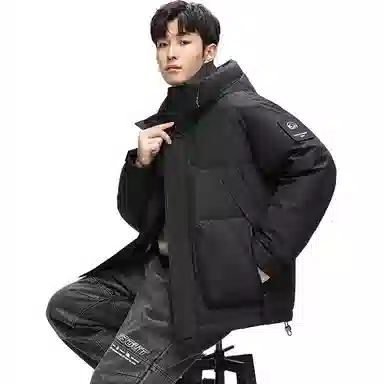 鸭鸭 休闲百搭短款时尚加厚鸭绒羽绒服 男款