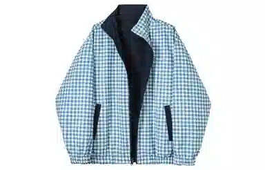 王者荣耀 美式高街两面穿格子立领外套宽松舒适青少年高颜值休闲百搭时尚夹克衫 男女同款