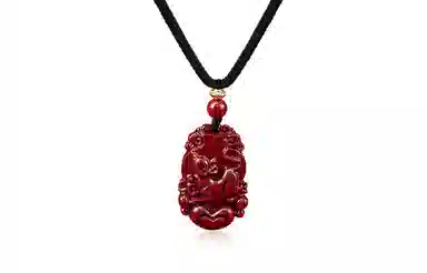 月斐 十二生肖 本命年守护属相生肖 复古国潮 朱砂 项链 男女同款情侣款