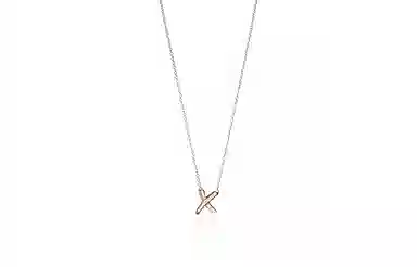 Tiffany & Co. X Pendant Necklace Rose Gold