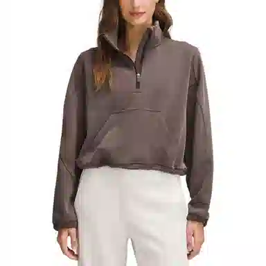 lululemon Brushed Softstreme Half Zip Mohave Brown