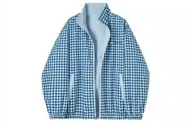 王者荣耀 美式高街两面穿格子立领外套宽松舒适青少年高颜值休闲百搭时尚夹克衫 男女同款