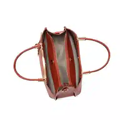 红蜻蜓 气质百搭 牛皮革拼合成革 手提包 中号 女款 多色