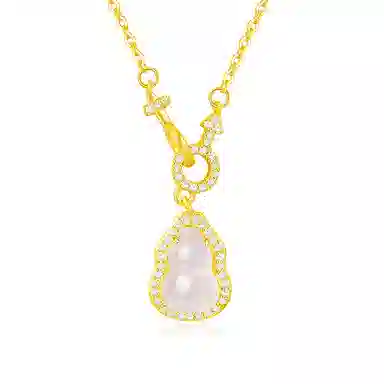 金六福吉祥 福禄 玉髓 项链 女款