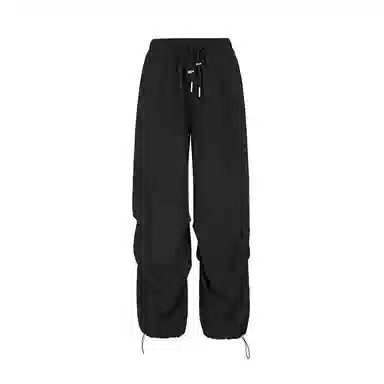 黛尔佳人 抽绳设计高腰显瘦阔腿工装裤 女款