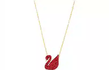 Swarovski Iconic Swan Necklace Large Red