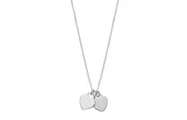 Tiffany & Co. Return to Tiffany Mini Double Heart Pendant Necklace