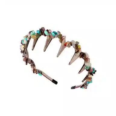 芒果饰品 多巴胺彩色波浪带齿发箍 亚克力 头箍 女款