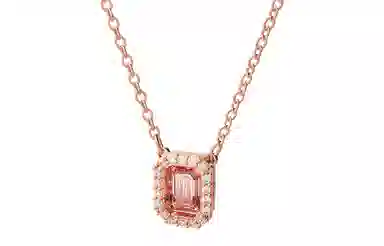 Swarovski Millenia Octagon Cut Necklace Pink